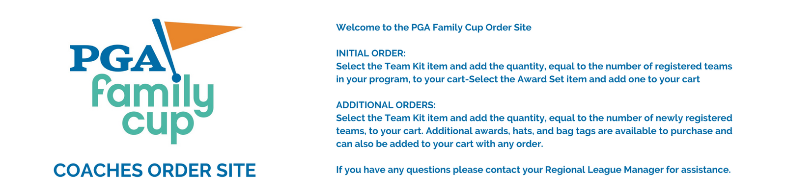 PGA Family Cup Coaches Order Site