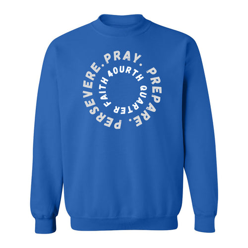 Pray Prepare Persevere Sweatshirt - Royal Blue