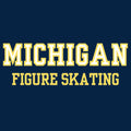 Michigan Figure Skating Maize Block T-Shirt - Navy