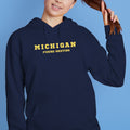 Michigan Figure Skating Arch Hooded Pullover - Navy