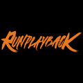 RunPlayBack Brush Logo T-Shirt - Black