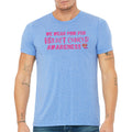 Fourth Quarter Faith Breast Cancer Awareness T-Shirt - Blue Triblend
