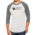 UK College of Fine Arts Raglan Tee - Premium Heather / Heather White