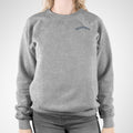 Tillotson Arch Embroidered Crewneck Pullover - Sport Grey