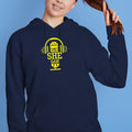 miSHEgan Hooded Pullover Sweatshirt - Navy