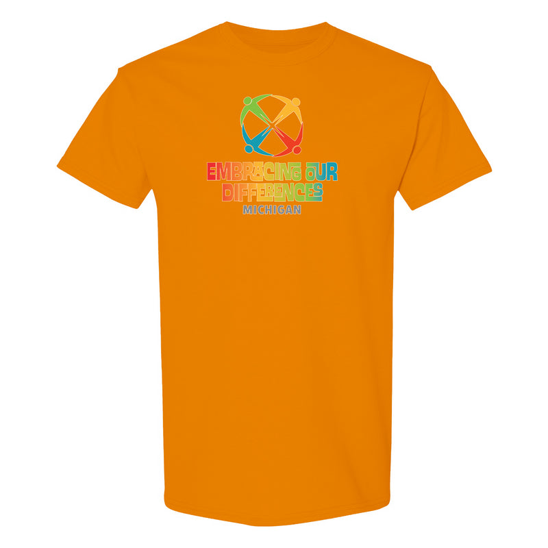 Embracing Our Differences Michigan T-Shirt - Tennessee Orange