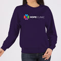 Hope Clinic Logo Crew Pullover Sweatshirt - Purple