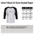 WCCMH- 3/4 sleeve Baseball Tee- Vintage Black/White