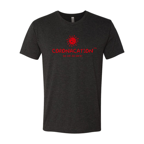 Coronacation Red Logo Triblend T-shirt - Vintage Black
