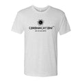 Coronacation Black Logo Triblend T-shirt - Heather White