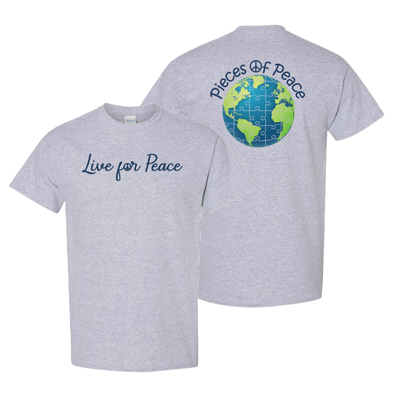 Live For Peace Unisex T-shirt - Grey