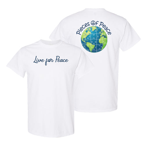 Live For Peace Unisex T-shirt - White