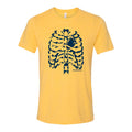 Football Heart Unisex T-shirt - Yellow Gold Triblend