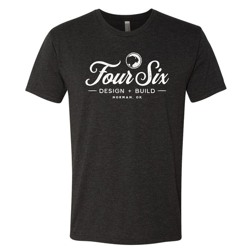 Four Six Light Script T-Shirt - Vintage Black