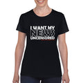 Brothers Uncensored News Uncensored Ladies T-Shirt - Black
