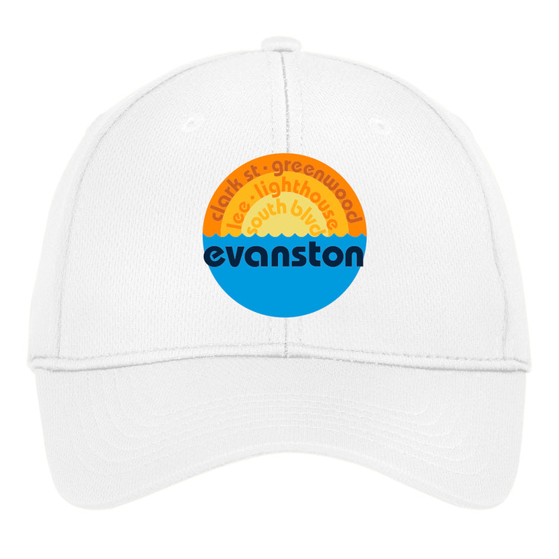Evanston Circle Logo PosiCharge RacerMesh Cap - White