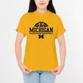 Wheelchair Basketball Hype University of Michigan Basic Cotton Short Sleeve T Shirt - Daisy