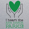 I Heart Ann Arbor Parks Womens Cotton Long-Sleeve T-Shirt - Sport Grey