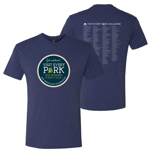 Visit Every Park Challenge Unisex T-Shirt - Vintage Navy