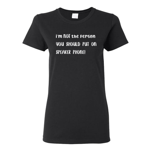 Speaker Phone Women's Cotton T-Shirt - Black