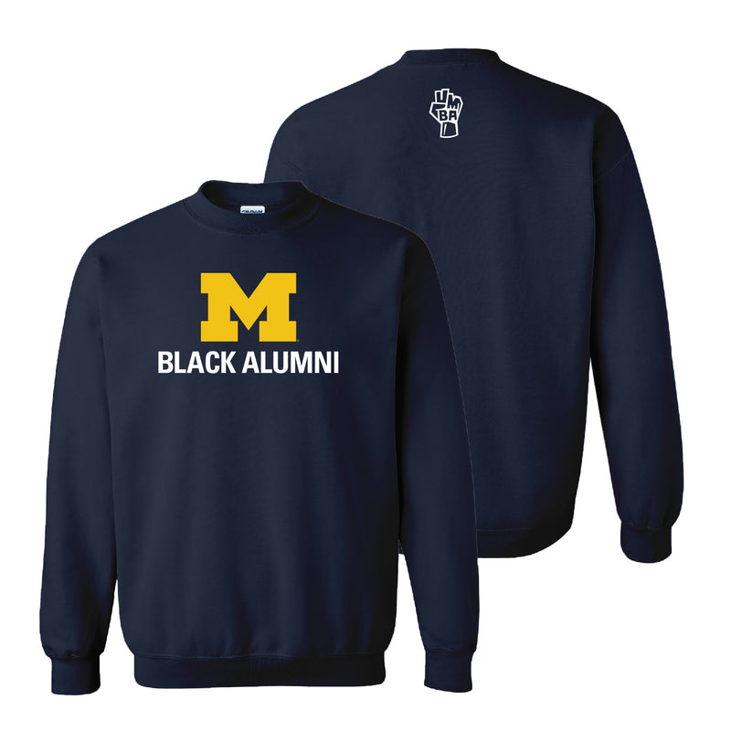 UMBA Block M Logo Crewneck Sweatshirt - Navy