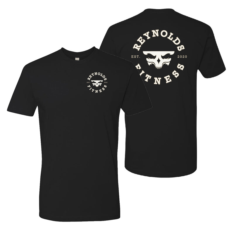 Reynolds Fitness Two Sided Skull Short Sleeve T-Shirt - Black