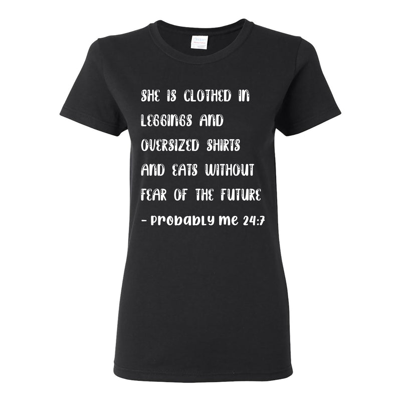 Probably Me Verse Women's Cotton T-Shirt - Black