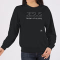 Jesus Is The Hero Of My Story Crewneck Pullover Sweatshirt - Black