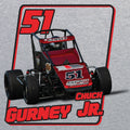 Three Stooges Racing Gurney Jr Youth T-Shirt - Sport Grey