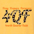 Fourth Quarter Faith Leopard Unisex T-Shirt - Yellow Gold