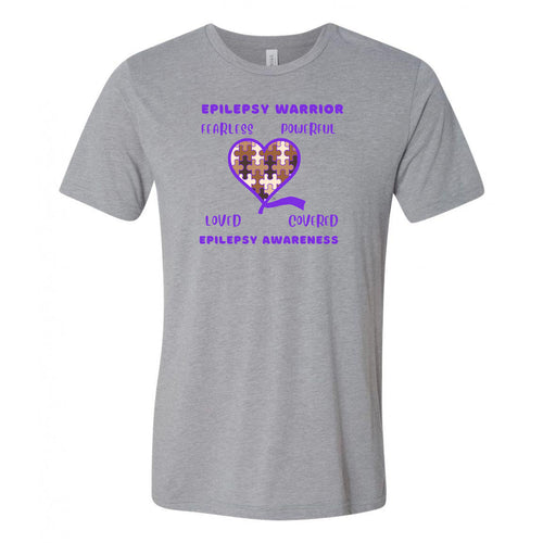 4th Quarter Faith Epilepsy Warrior Adult T-shirt - Athletic Gray