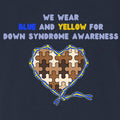 Fourth Quarter Faith Down Syndrome Awareness T-Shirt- Solid Navy
