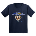 Fourth Quarter Faith Down Syndrome Awareness Youth T-Shirt- Navy