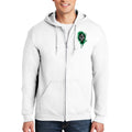DVMS Delta Vista Logo Zip Hooded Sweatshirt- White