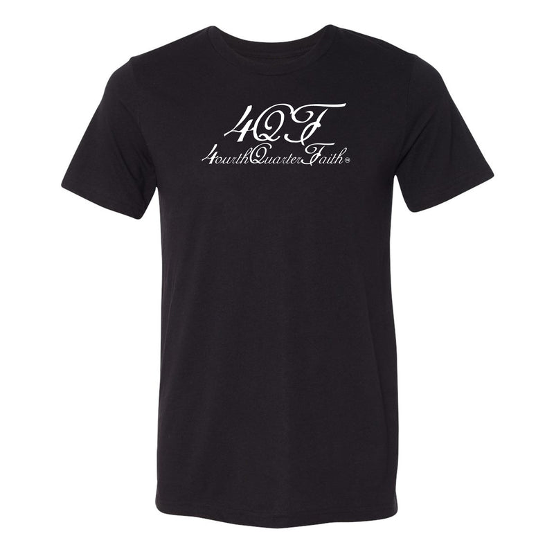 Fourth Quarter Faith Logo T-Shirt- Solid Black Triblend