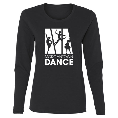 Morgantown Dance Logo Ladies Longsleeve T-Shirt- Black