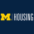 UM Housing Logo Crewneck Sweatshirt- Navy