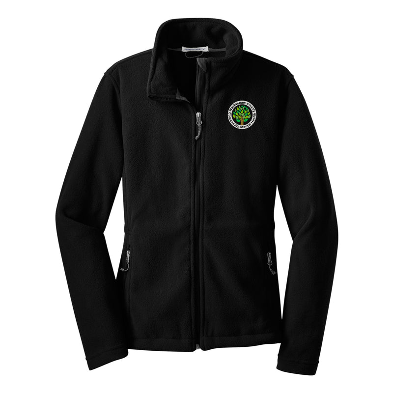 WCCMH Left Chest Logo Ladies Fleece Jacket- Black