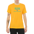 Fourth Quarter Faith We Wear Teal Ovarian Cancer Awareness T-Shit- Yellow Gold Triblend