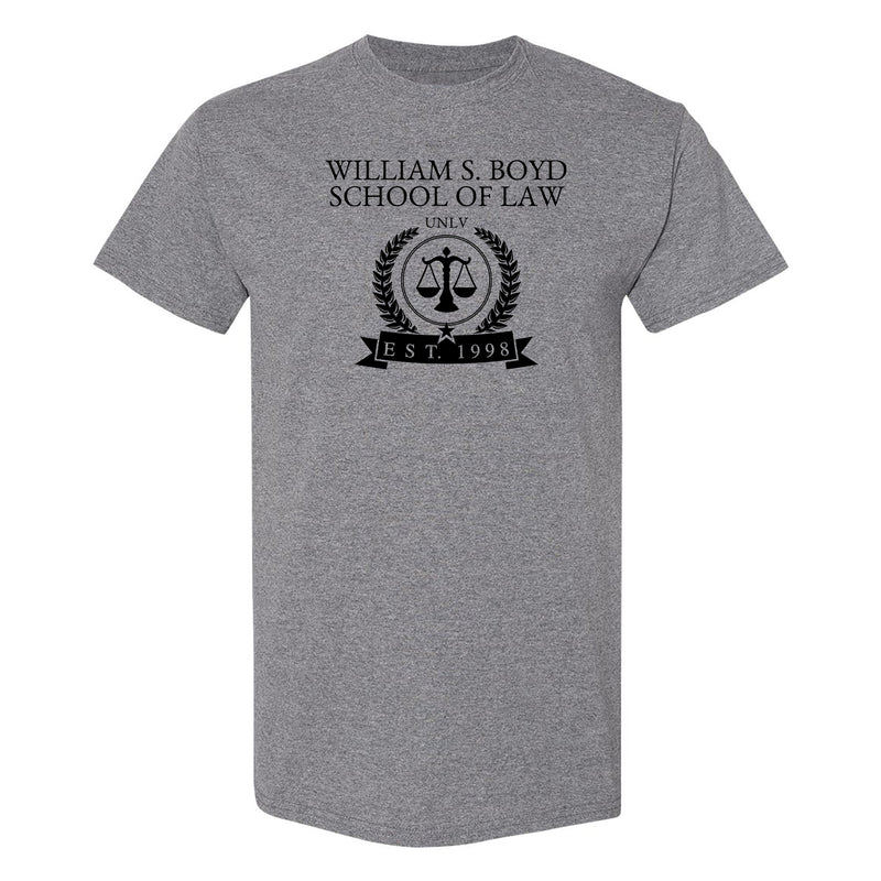 Boyd Apparel School of Law Logo T-Shirt- Graphite Heather