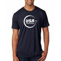 USAWSWS - Circular White Logo T-Shirt - Navy