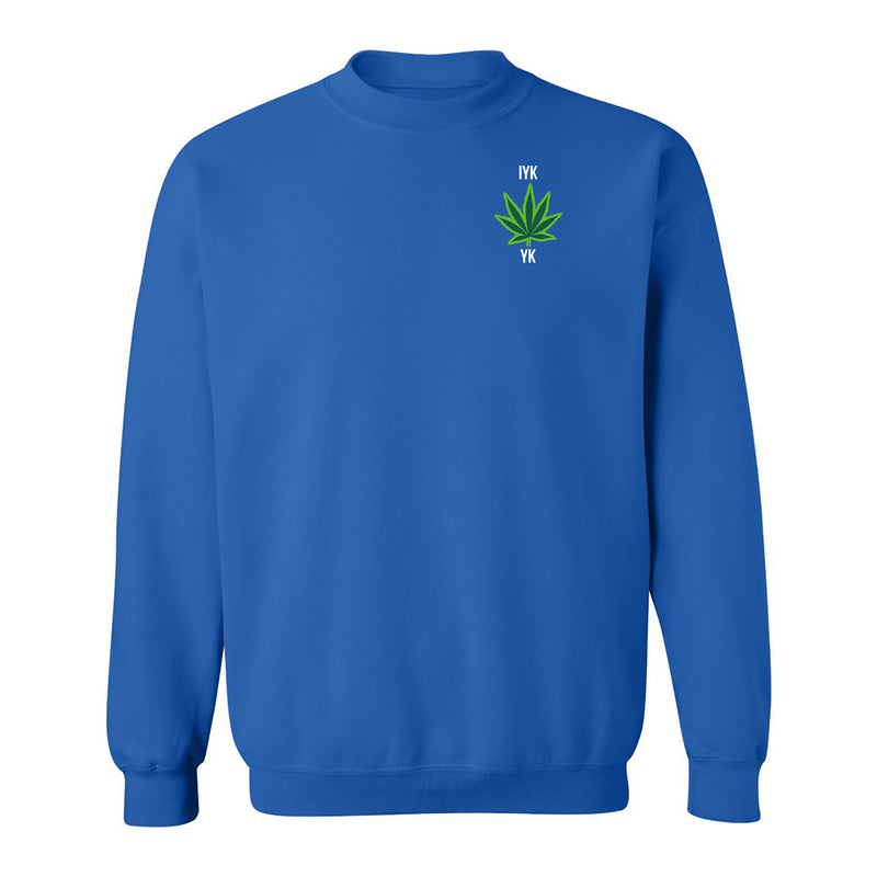 Words of Wonder IYKYK Embroidered Pullover Crewneck Sweatshirt- Royal