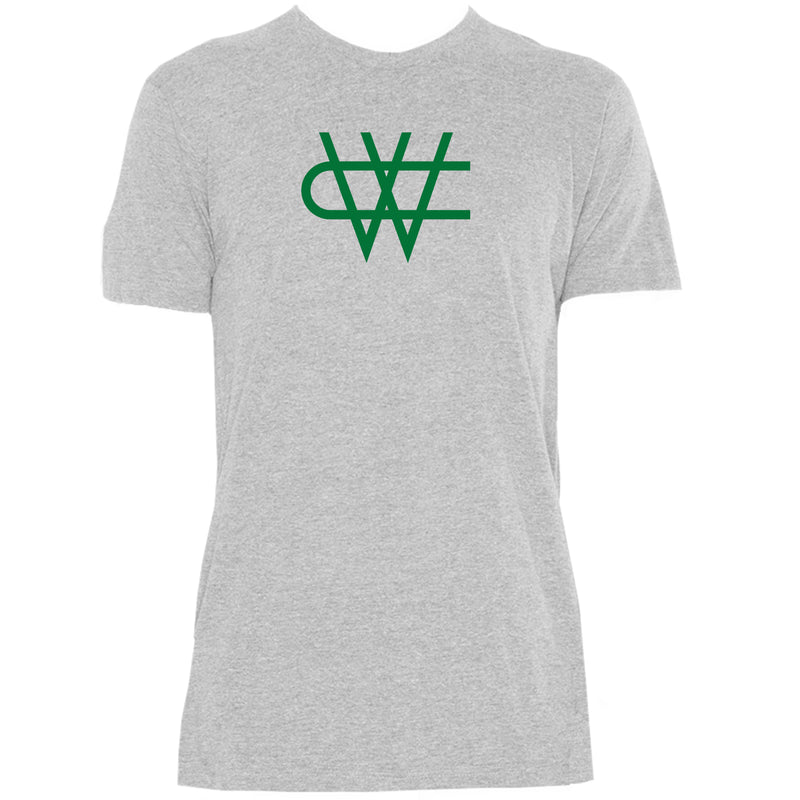 CW Triblend Green Logo- Athletic Grey