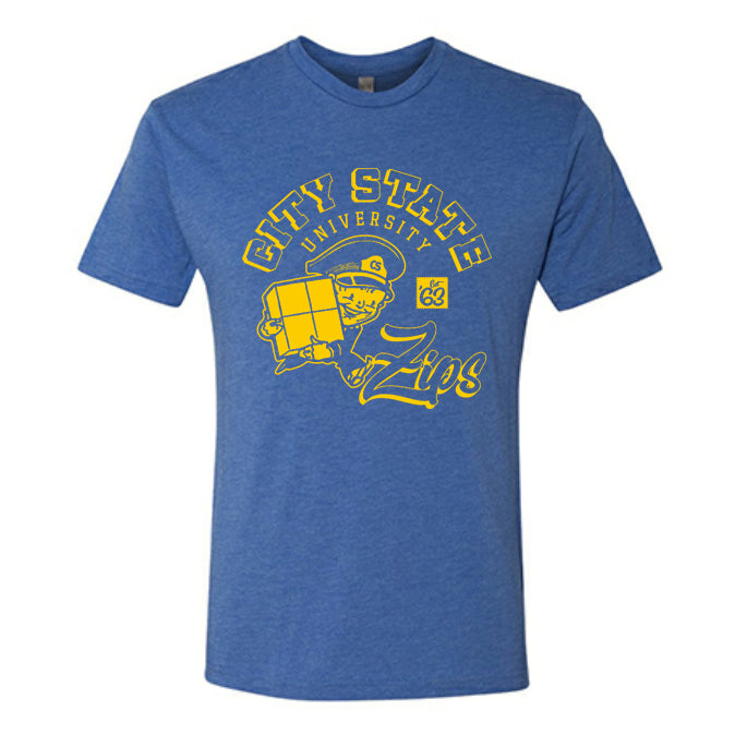 City State Zips Triblend T Shirt - Vintage Royal