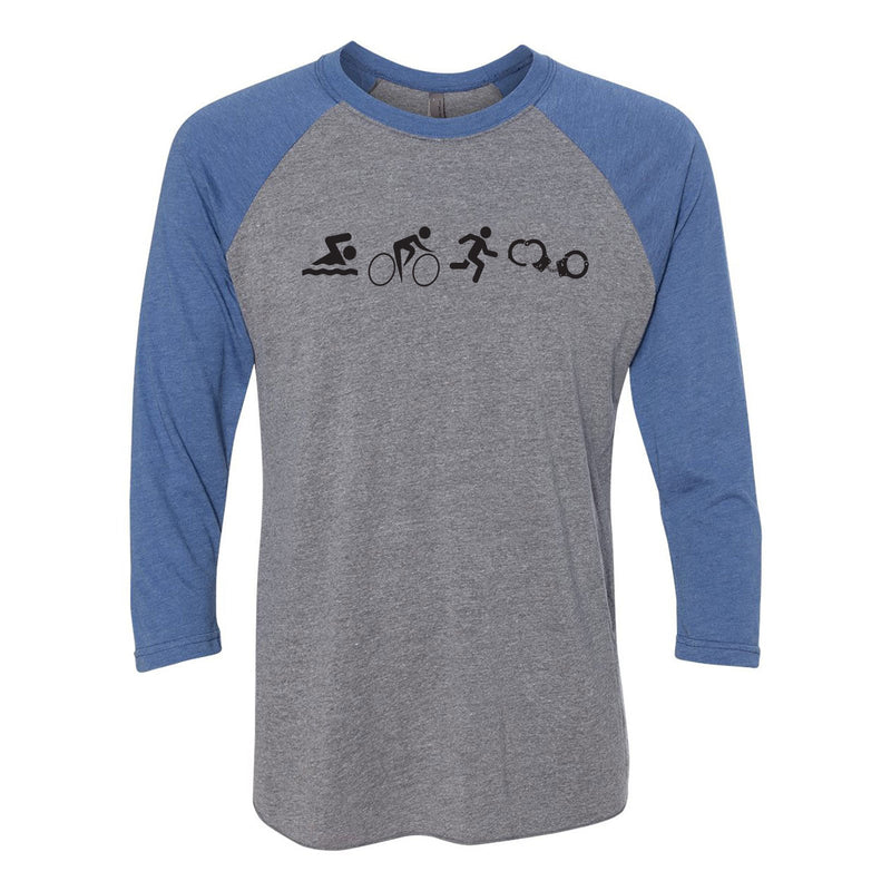 NYPD Triathlon Web SBRC Raglan - Premium Heather/Vintage Royal