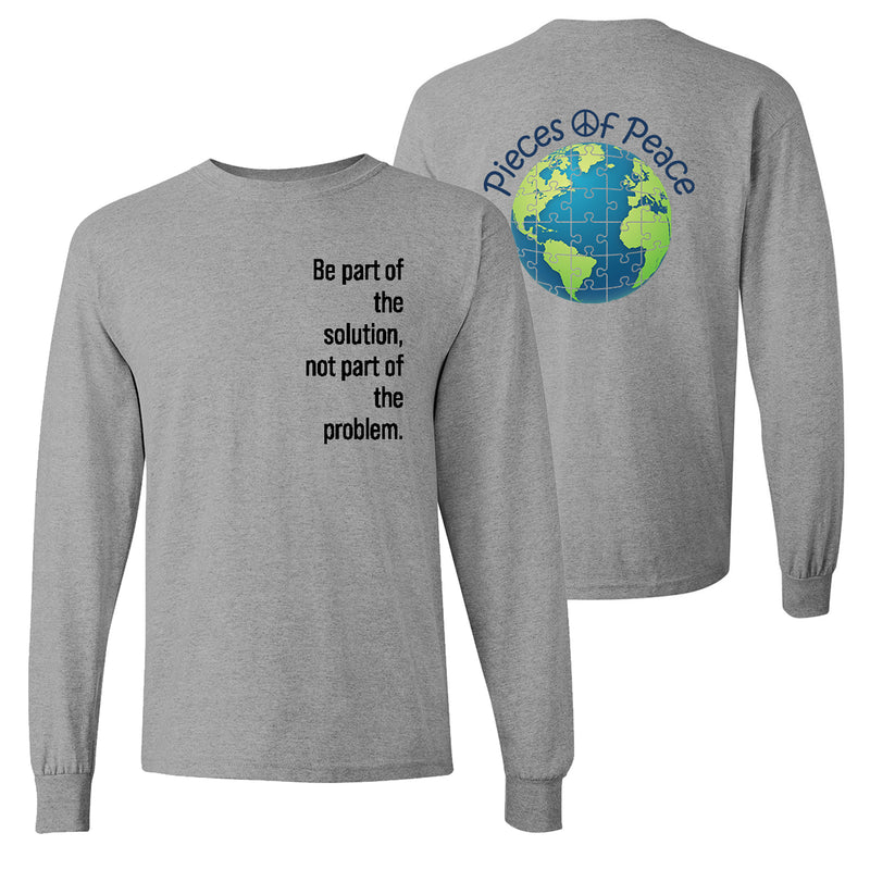 Part Of The Solution Unisex Long-Sleeve T-shirt - Grey