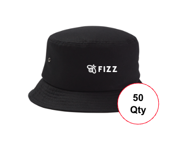 Fizz Bucket Hat 50 Pack (Small Box) - Black