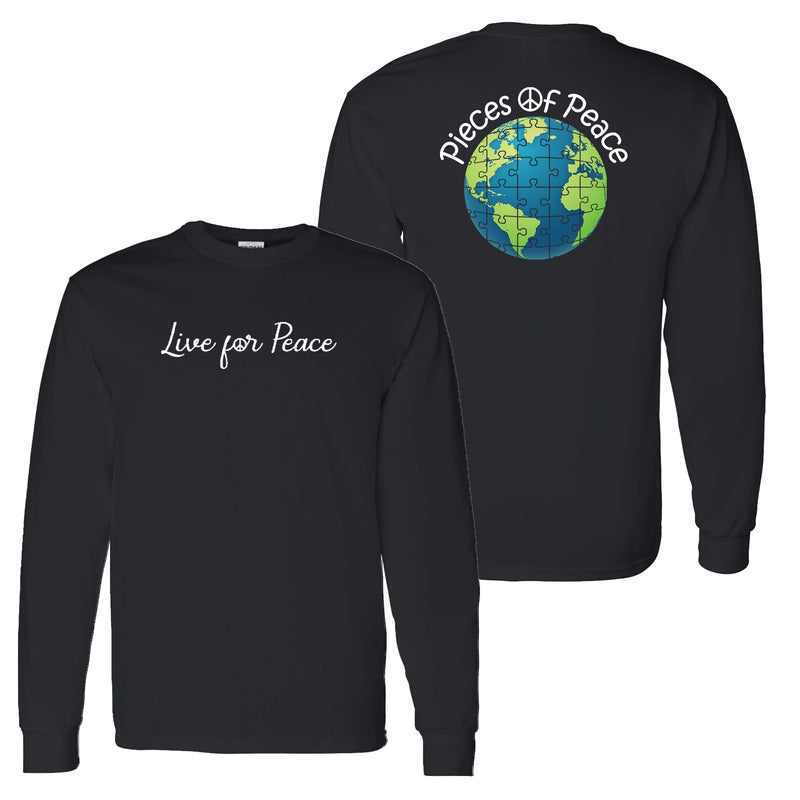 Live For Peace Unisex Long-Sleeve T-shirt - Black