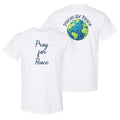 Pray For Peace Script Unisex T-shirt - White